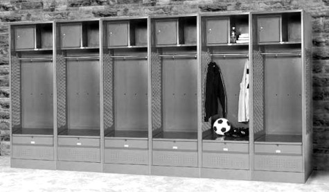 Boys locker room lockers