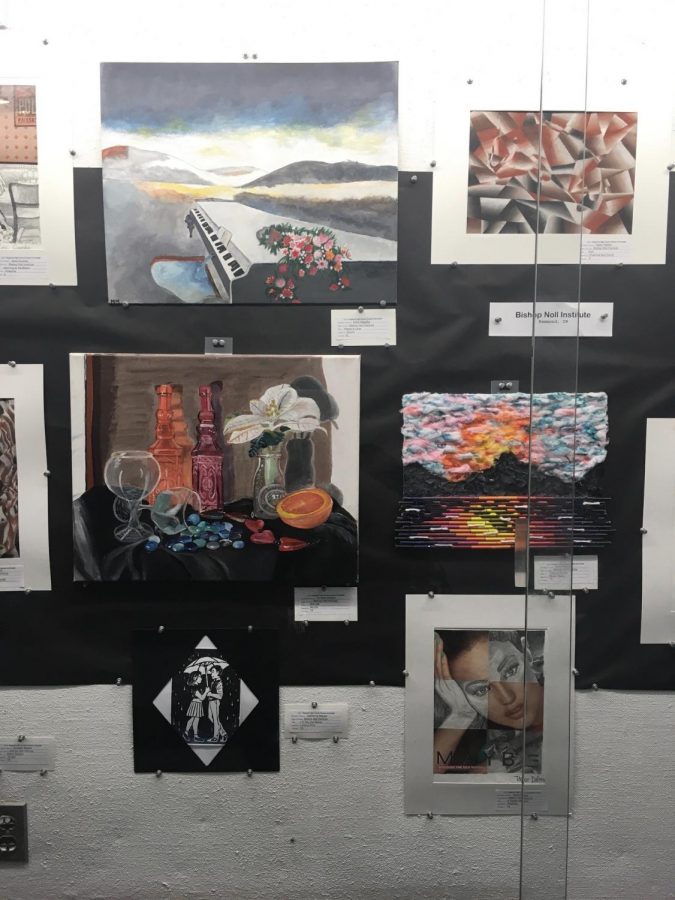 Sophomore Salazar receivers art scholarship at SSC art show