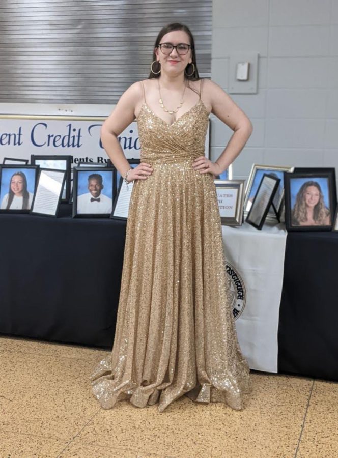 Rising to the top
Class of ‘22 valedictorian, Abby Wojtaszek poses for a photo at the graduates of distinction dinner on April 18. Wojtaszek had her heart set on being valedictorian since middle school. “I have an innate desire to be the best at everything I do, and that cutthroat ambition shined in my journey becoming valedictorian.”